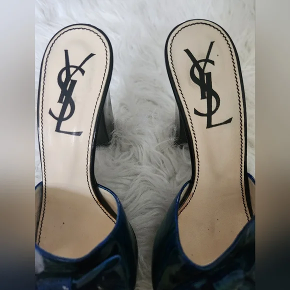 YSL Blue Bow Heels - Picture 3 of 9